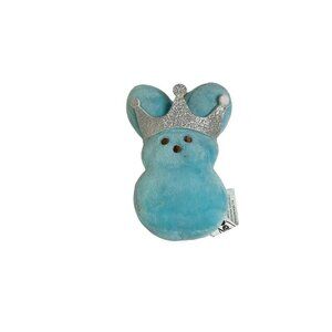 2022 JUST‎ BORN PEEPS  5" TALL PLUSH BLUE BUNNY PRINCESS CROWN MARSHMALLOW PEEP
